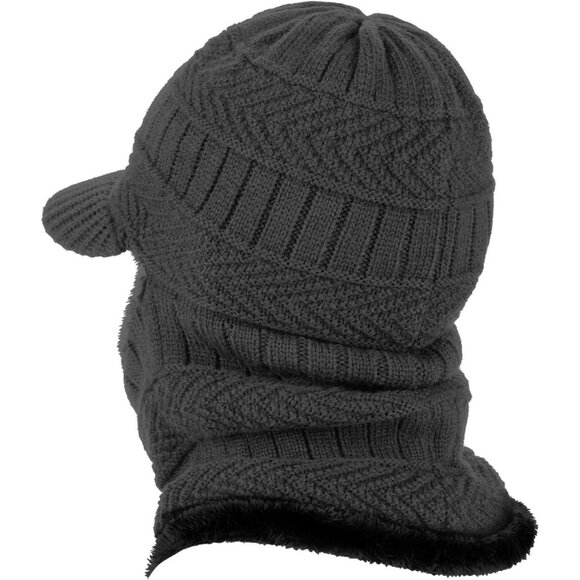Winter Balaclava Thermal Beanie Hat with Neck Warmer for Skiing and Cycling - Picture 2 of 7